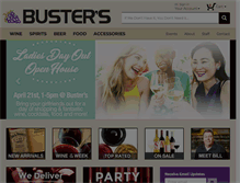 Tablet Screenshot of bustersliquors.com